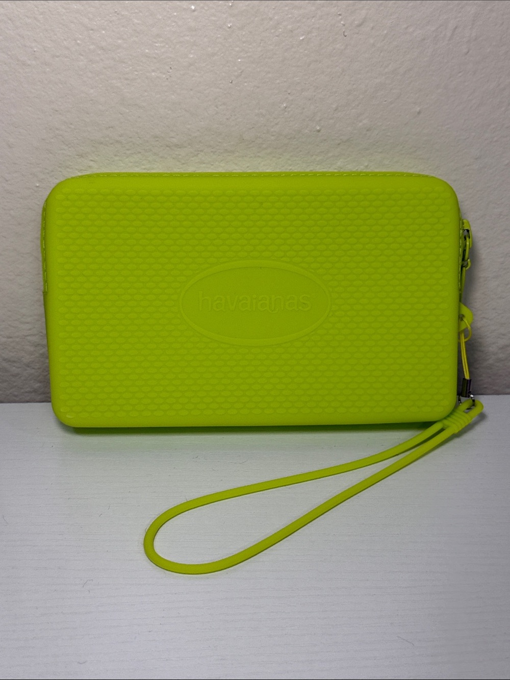 Havaianas Neon Lime Green Mini Bag Wristlet Clutch